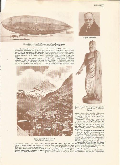 LAMINA 24867: Zeppelin y vista parcial de Zermatt