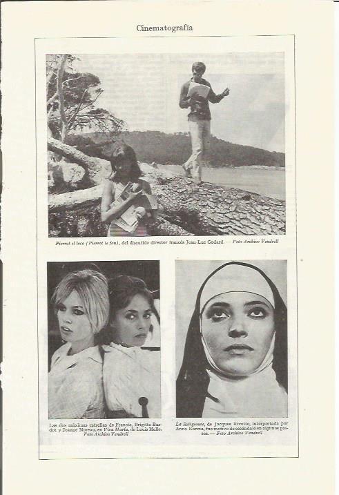 LAMINA ESPASA 35780: Escema de Pierrot el Loco y Brigitte Bardot