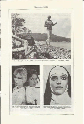 LAMINA ESPASA 35780: Escema de Pierrot el Loco y Brigitte Bardot