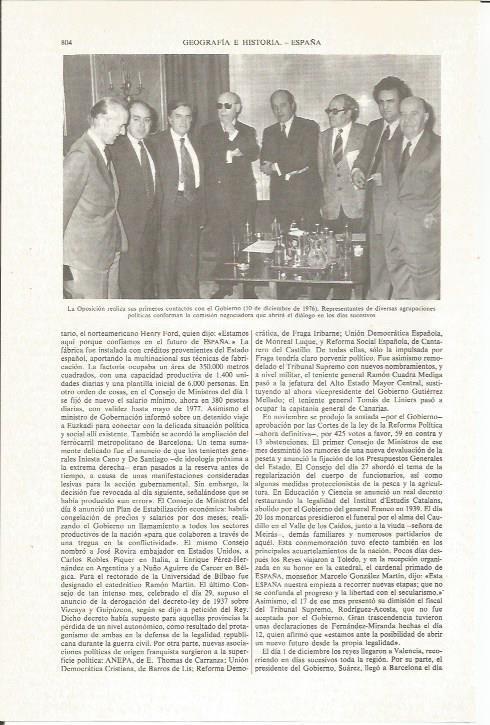 LAMINA ESPASA 36098: Reunion de laoposicion al gobierno de España el 10 de diciembre de 1976