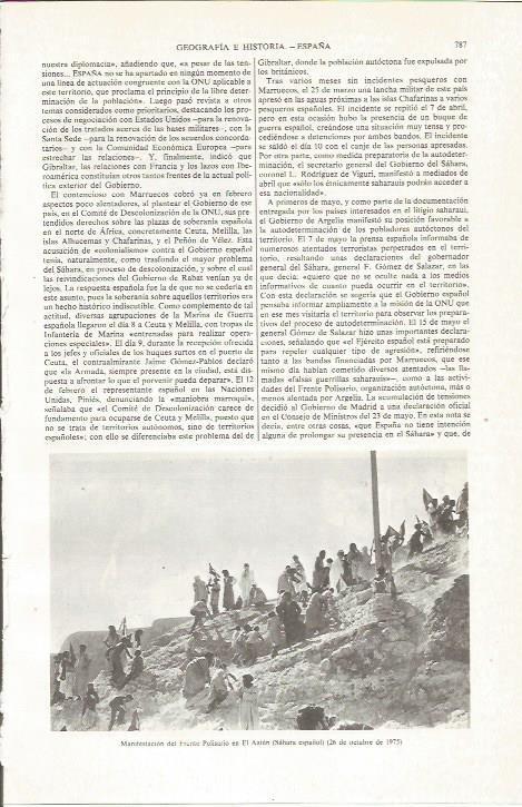 LAMINA ESPASA 36096: Manifestacion del Frente Polisario en El Aauin