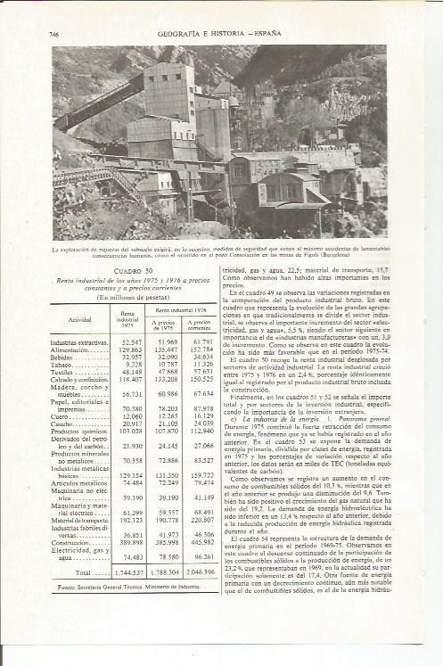 LAMINA ESPASA 36088: Minas de Figols, Barcelona