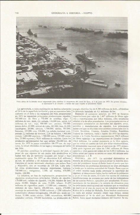 LAMINA ESPASA 36086: Parada militar en el Canal de Suez en 1975