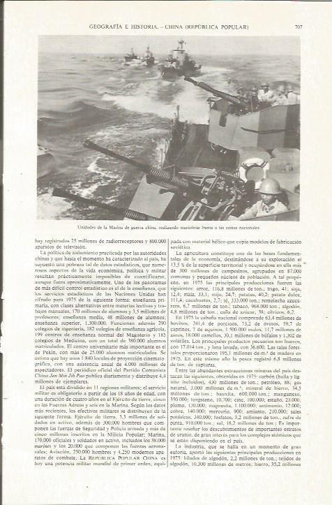 LAMINA ESPASA 36082: Unidades de la Marina de China
