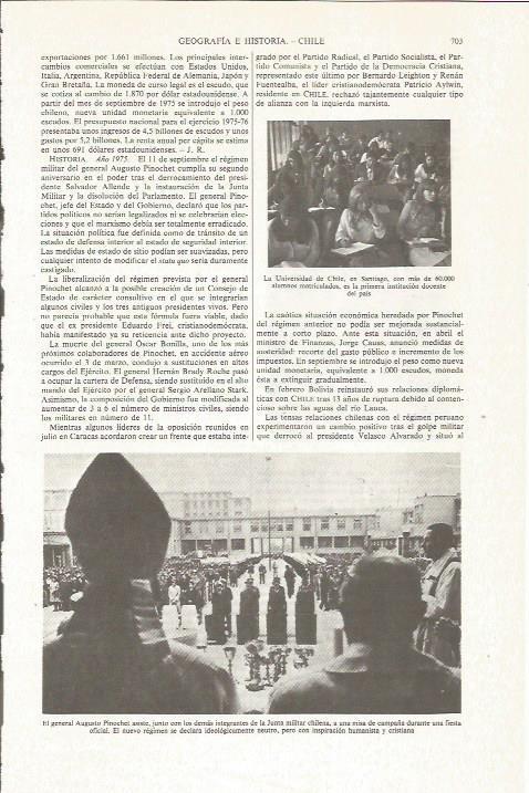 LAMINA ESPASA 36080: Augusto Pinochet en una misa de campaña