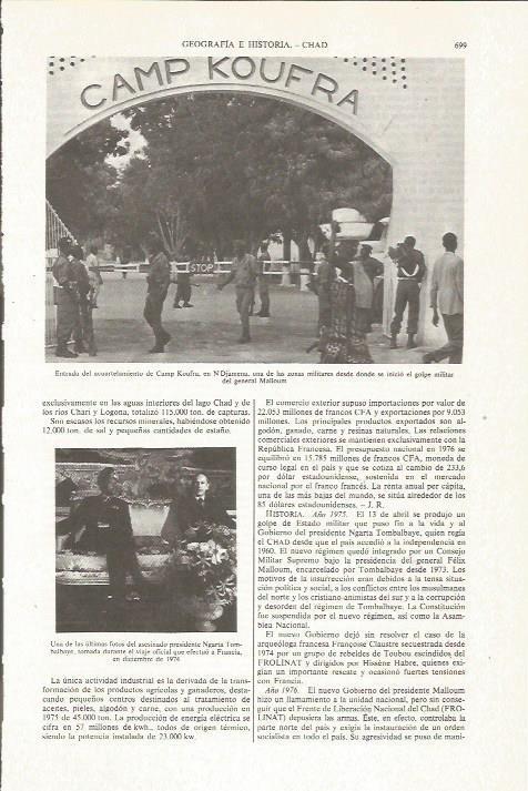 LAMINA ESPASA 36078: Acuartelamiento de Camp Koufra en N'Djamena, Chad