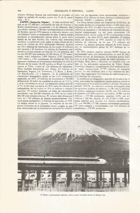 LAMINA ESPASA 36130: El Hikaro, Japon
