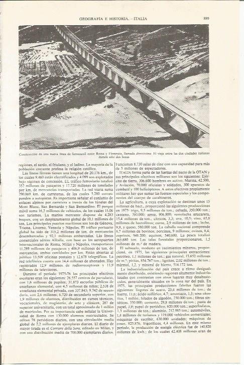 LAMINA ESPASA 36129: Construccion de la linea de tren Roma-Florencia