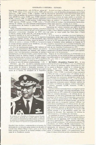 LAMINA ESPASA 36123: El presidente de Honduras, Osvaldo Lopez Arellano