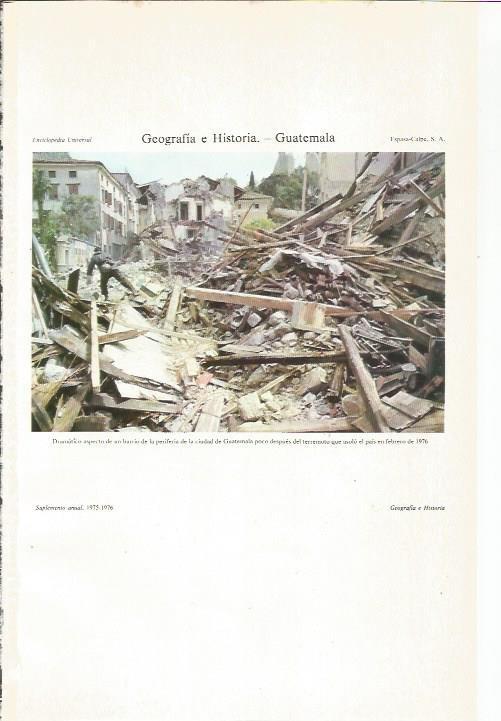 LAMINA ESPASA 36120: Ruinas por el terremoto de Guatemala de 1976