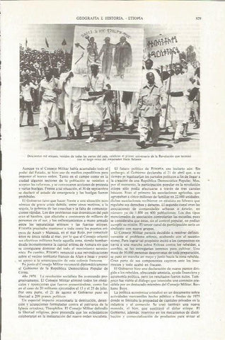 LAMINA ESPASA 36109: Celebracion del primer aniversario de la Revolucion de Etiopia