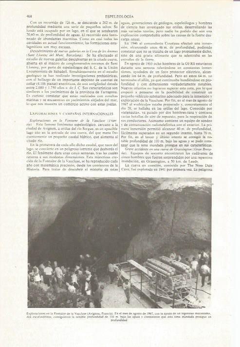 LAMINA ESPASA 36024: Exploraciones en la Fontaine de la Vaucluse, Francia