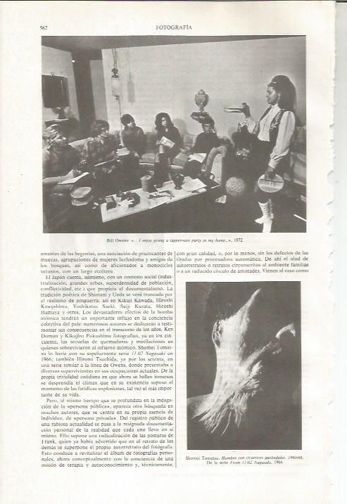 LAMINA ESPASA 36046: Fotografias de Bill Owens y Shomei Tomatsu