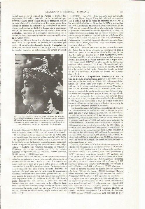 LAMINA ESPASA 36069: Jigme Singye Wanchuk, rey de Bhutan