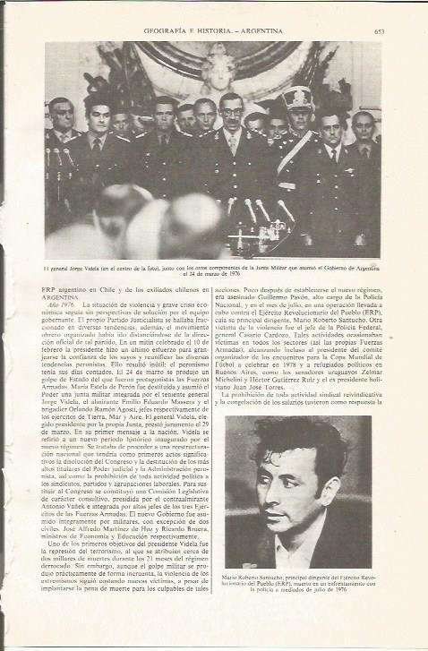 LAMINA ESPASA 36063: El general Jorge Varela y Mario Roberto Santucho