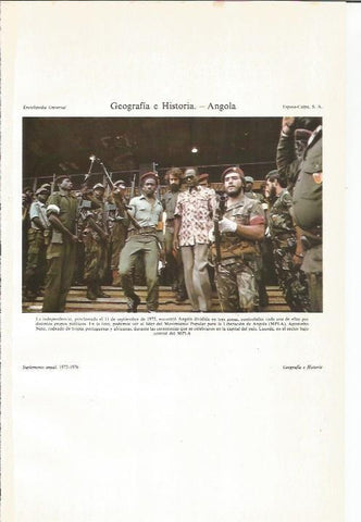 LAMINA ESPASA 36061: Independencia de Angola en 1975
