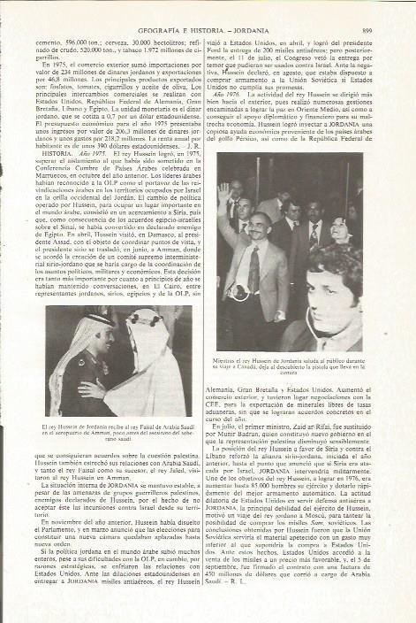 LAMINA ESPASA 36132: El rey Hussein de Jordania y el rey Faisal de Arabia Saudi