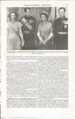 LAMINA ESPASA 36135: Los Duques de Luxemburgo e Isabel II