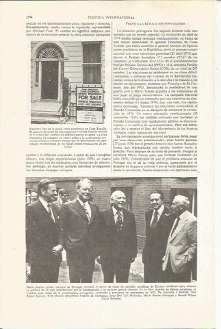 LAMINA ESPASA 36215: Mario Soares con los lideres socialistas en Londres
