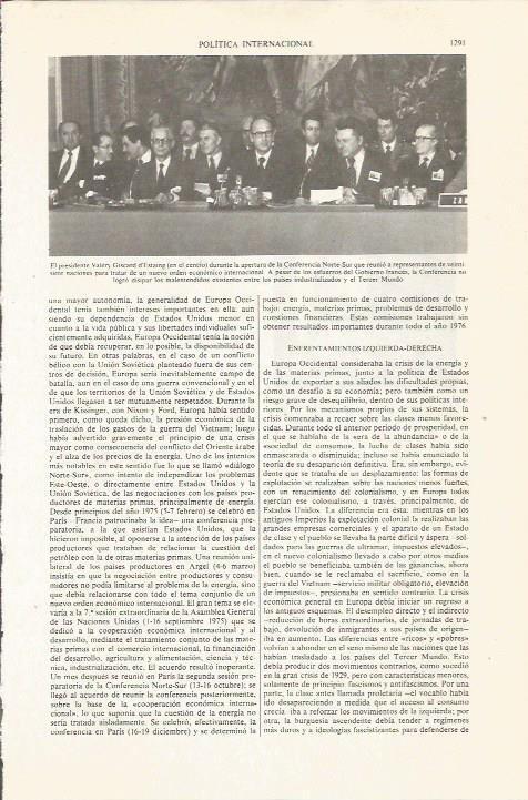 LAMINA ESPASA 36214:  Conferencia Norte-Sur en 1975