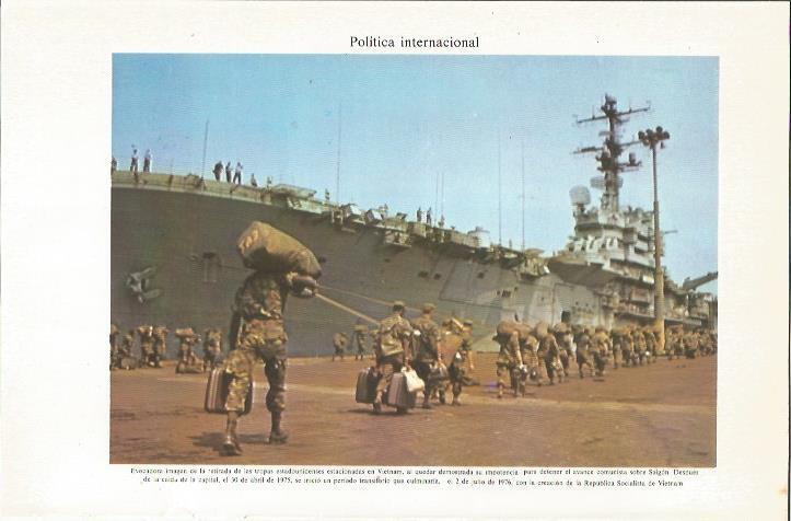 LAMINA ESPASA 36213: Salida de Vietnam de tropas de Estados Unidos 