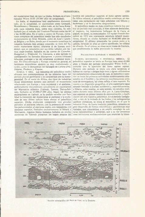 LAMINA ESPASA 36220: Estratigrafia del Pech de l'Aze, Francia
