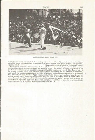 LAMINA ESPASA 36243: Els Comediants en Catacroc!, funcion en Terrassa en 1974