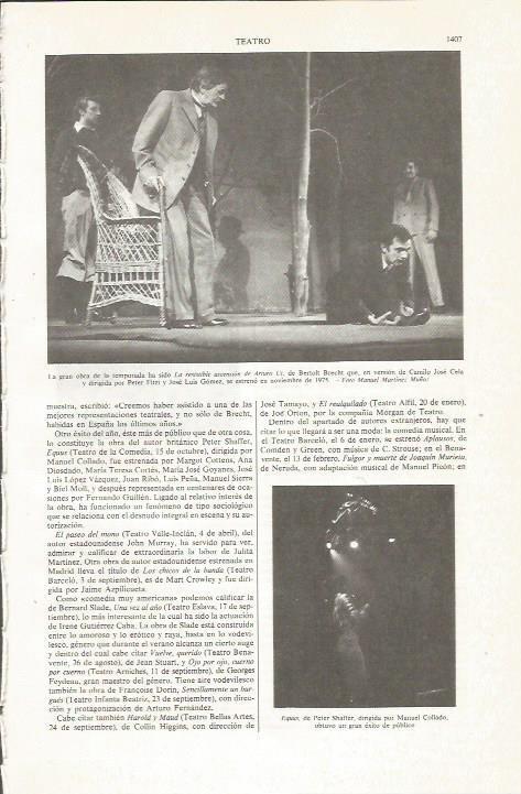 LAMINA ESPASA 36238: Escena de la obra La resistible ascension de Arturo Ui