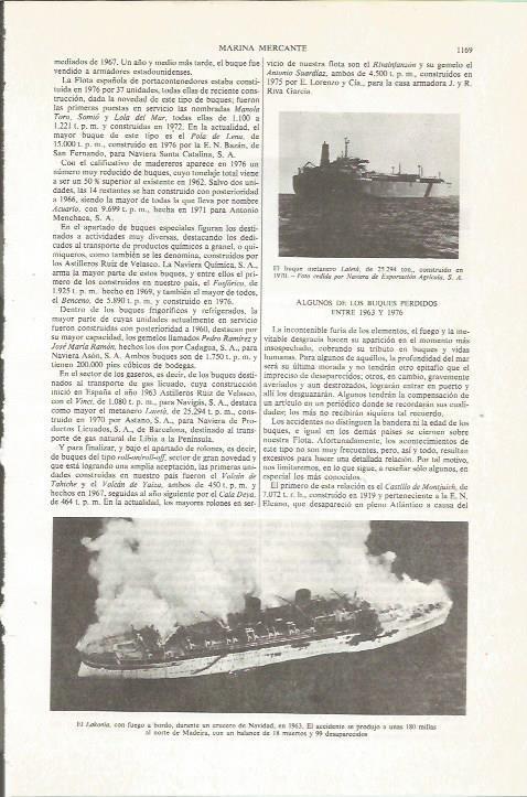 LAMINA ESPASA 36194: El buque Laieta y el Lakonia