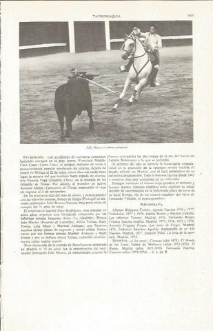 LAMINA ESPASA 36237: El rejoneador Joao Moura