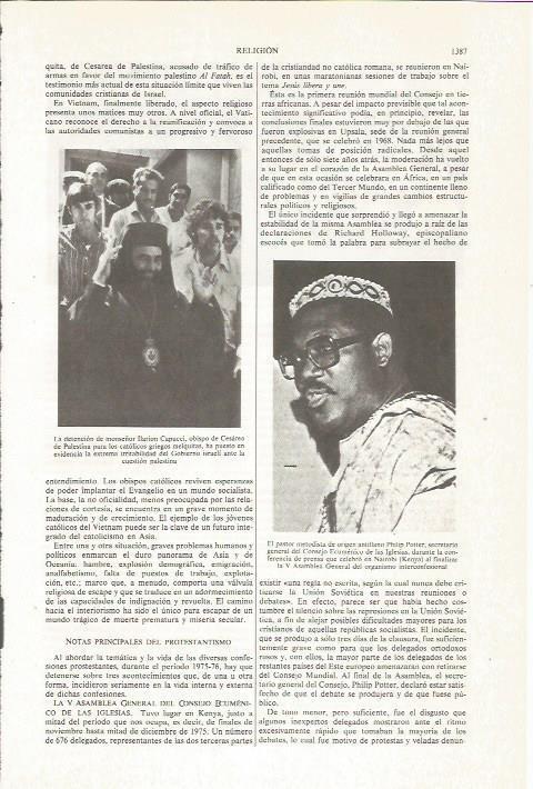 LAMINA ESPASA 36232: Monseñor Ilarion Capucci y el pastor metodista Philip Potter