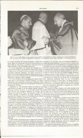 LAMINA ESPASA 36226: Pablo VI con el padre Arrupe, general de los jesuitas