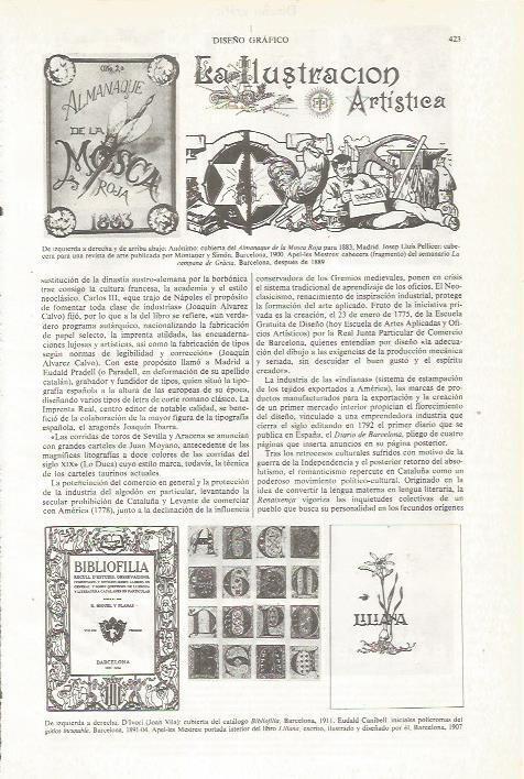 LAMINA ESPASA 36017: Diseño de Apel.les Mestres para La Ilustracion Artistica