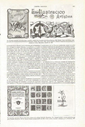LAMINA ESPASA 36017: Diseño de Apel.les Mestres para La Ilustracion Artistica