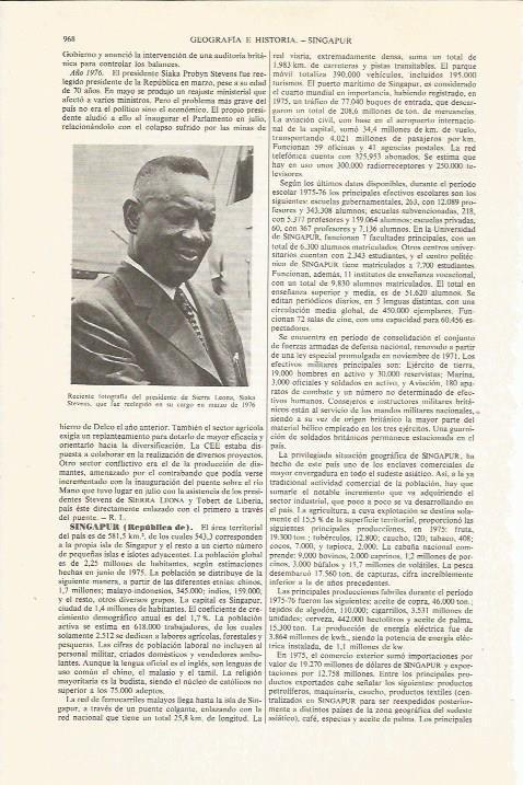LAMINA ESPASA 36153: Saka Stevens, presidente de Sierra Leona