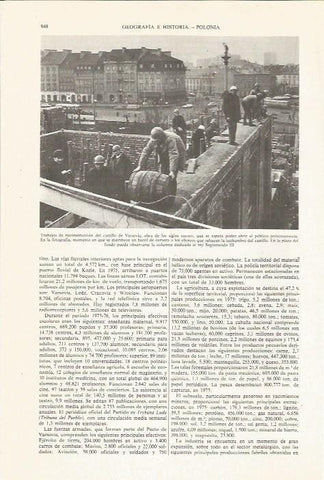 LAMINA ESPASA 36147: Reconstruccion del castillo de Varsovia, Polonia