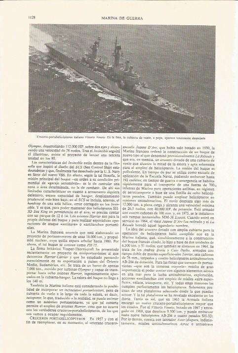 LAMINA ESPASA 36180: Crucero portahelicopteros de Italia Vittorio Veneto