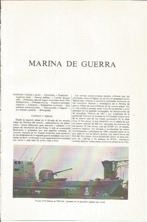 LAMINA ESPASA 36174: Torreta OTO-Melara en el patrullero Alvedo