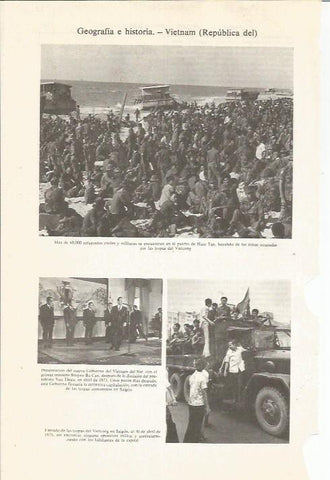 LAMINA ESPASA 36166: Refugiados vietnamitas en el puerto de Ham Tan
