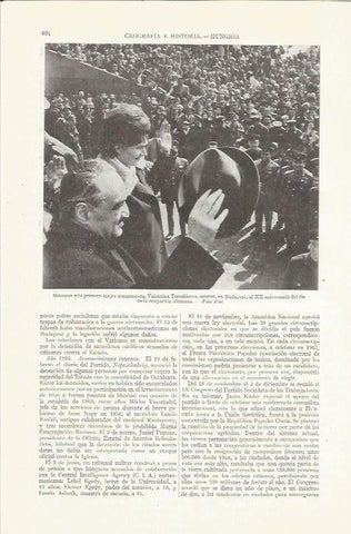 LAMINA ESPASA 35863: Mikoyan y Valentina Tereshkova en Budapest