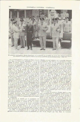 LAMINA ESPASA 35860: El presidente Mendez Montenegro de Guatemala
