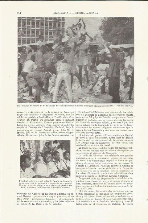 LAMINA ESPASA 35853: Estudiantes de Ghana tras el golpe de estado de 1966