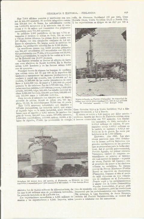 LAMINA ESPASA 35848: Refineria en Porvoo, Finlandia