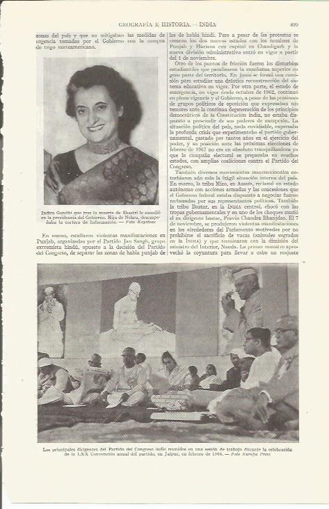 LAMINA ESPASA 35866: Indira Gandhi