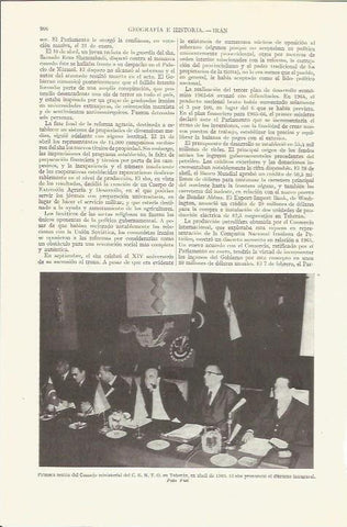 LAMINA ESPASA 35868: Pimera sesion del Consejo del CENTO en Teheran en 1965