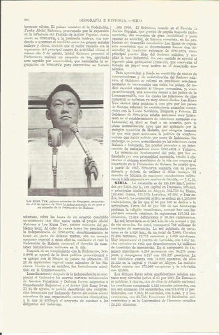 LAMINA ESPASA 35891: Lee Kuan Yew, primer ministro de Singapur