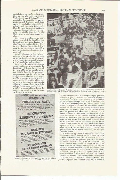 LAMINA ESPASA 35889: Manifestacion racista en Pretoria en 1966
