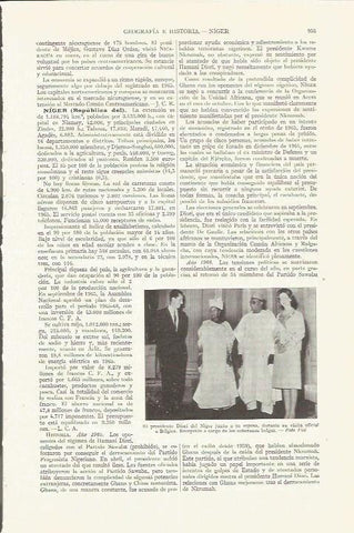LAMINA ESPASA 35881: El presidente Diori de Niger con los reyes de Belgica