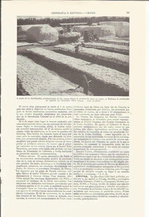LAMINA ESPASA 35803: Recoleccion de algodón en Sinkiang, China