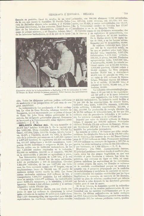 LAMINA ESPASA 35794: Independencia de Barbados en 1966